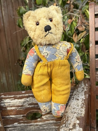 Vintage dressed teddy bear - dressed,
