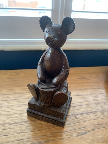 Hand carved wooden - carved, teddy