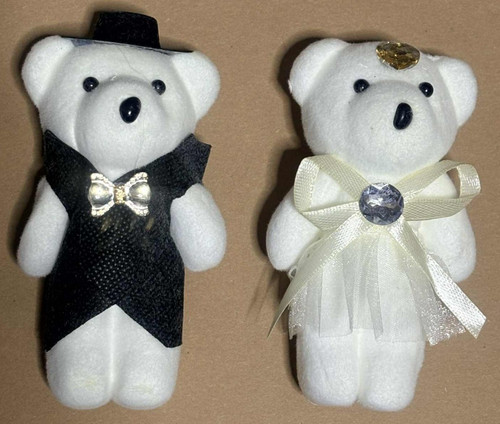 Mini teddy bears small flocked - mini,
