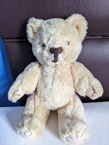 Cream coloured teddy bear soft - cream-coloured,